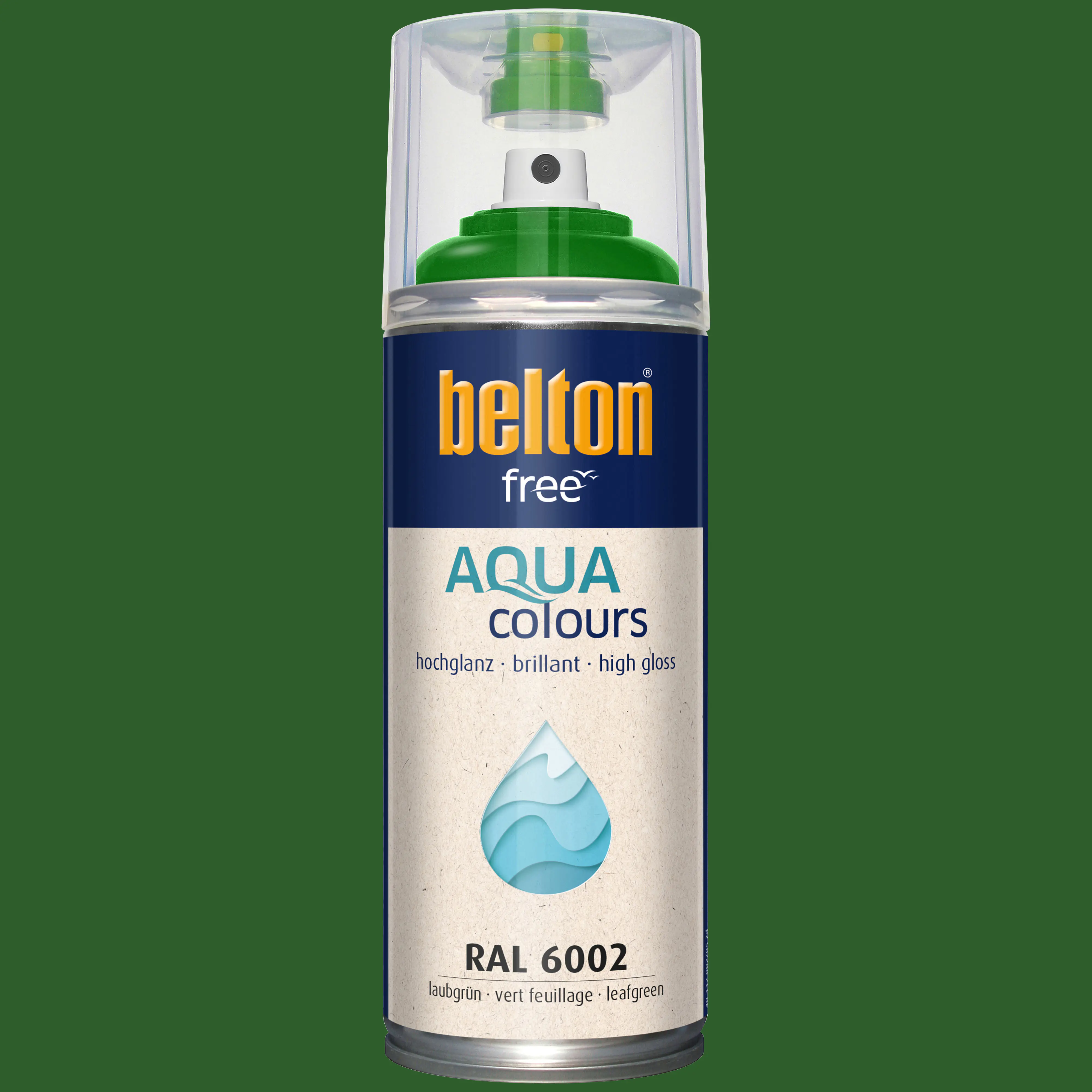 belton free Lackspray AQUAcolours 400 ml laubgrün hochglanz
