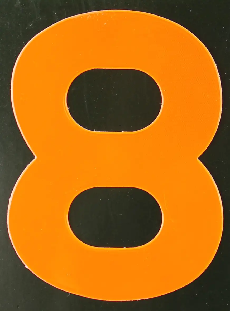 4004947548287 Conacord Reflektierende Klebezahl 8 orange 80 mm "8"
