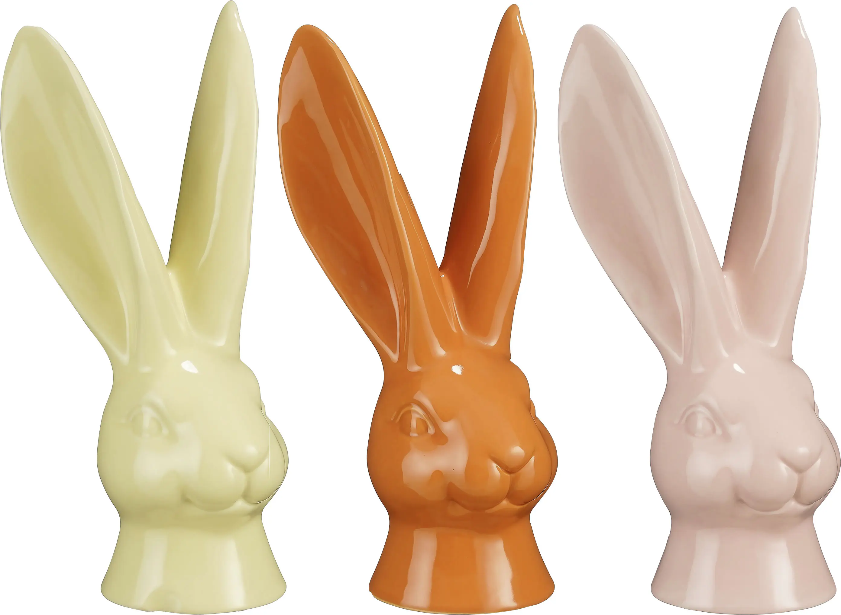 Mica Decorations Dekofigur Kaninchen 19 cm mehrfarbig 3-fach sortiert