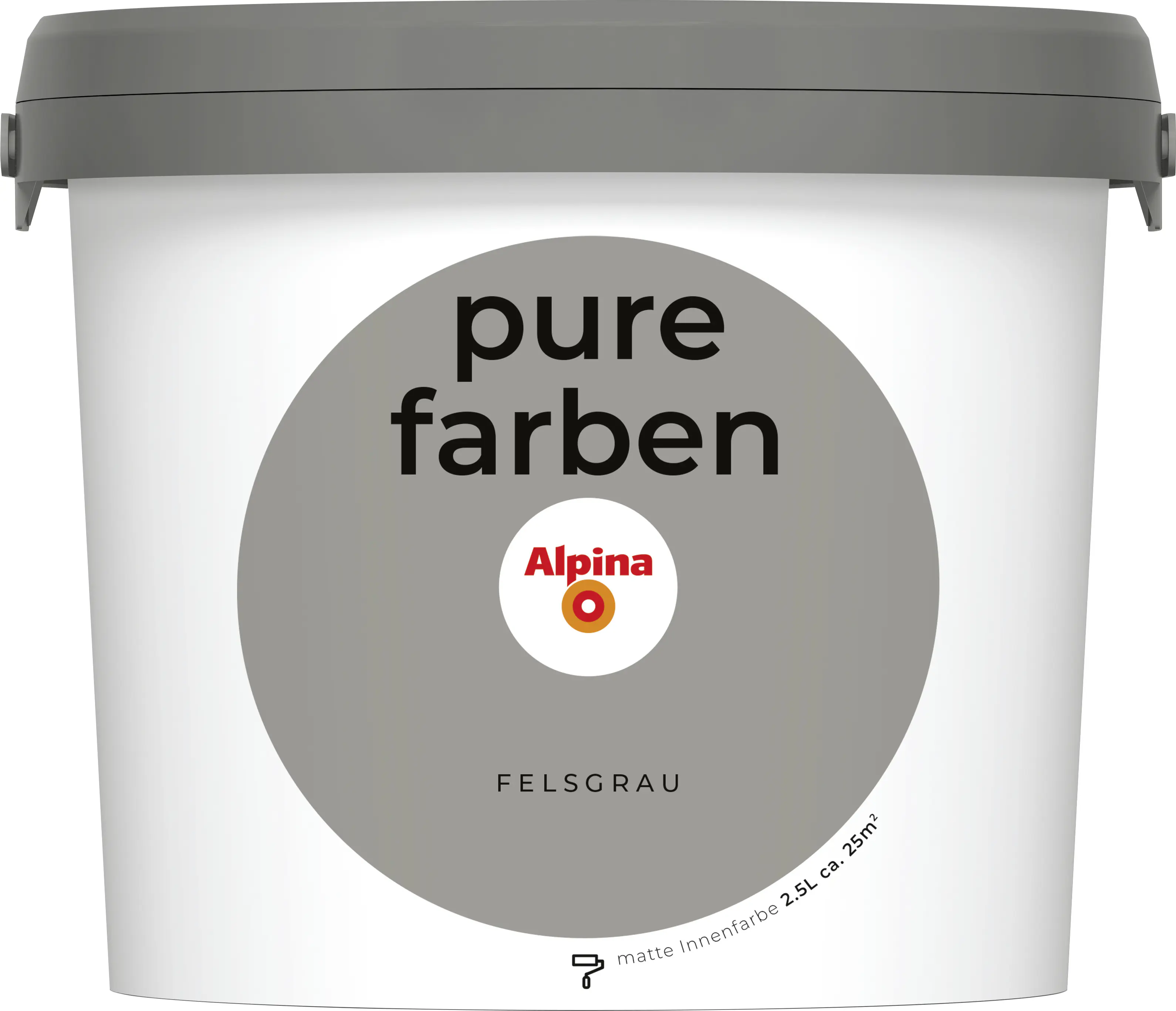 Alpina Pure Farben Wandfarbe felsgrau 2,5 L