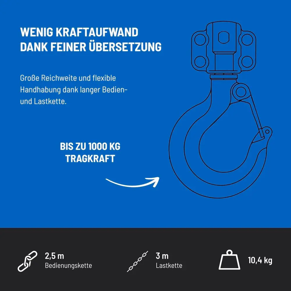 Güde Ketten-Flaschenzug 1000 kg