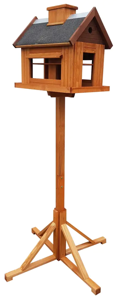 4251139107368_1 Vogelhaus American Style Kiefernholz massiv braun LxBxH: 45x33x54 cm