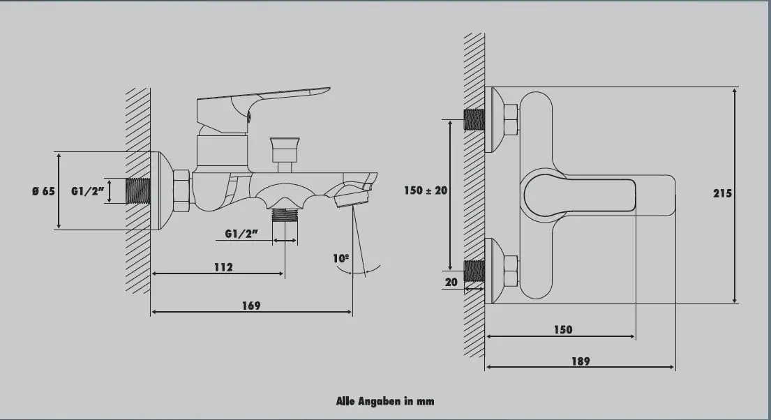 Primaster Badewannenarmatur Nürnberg verchromt