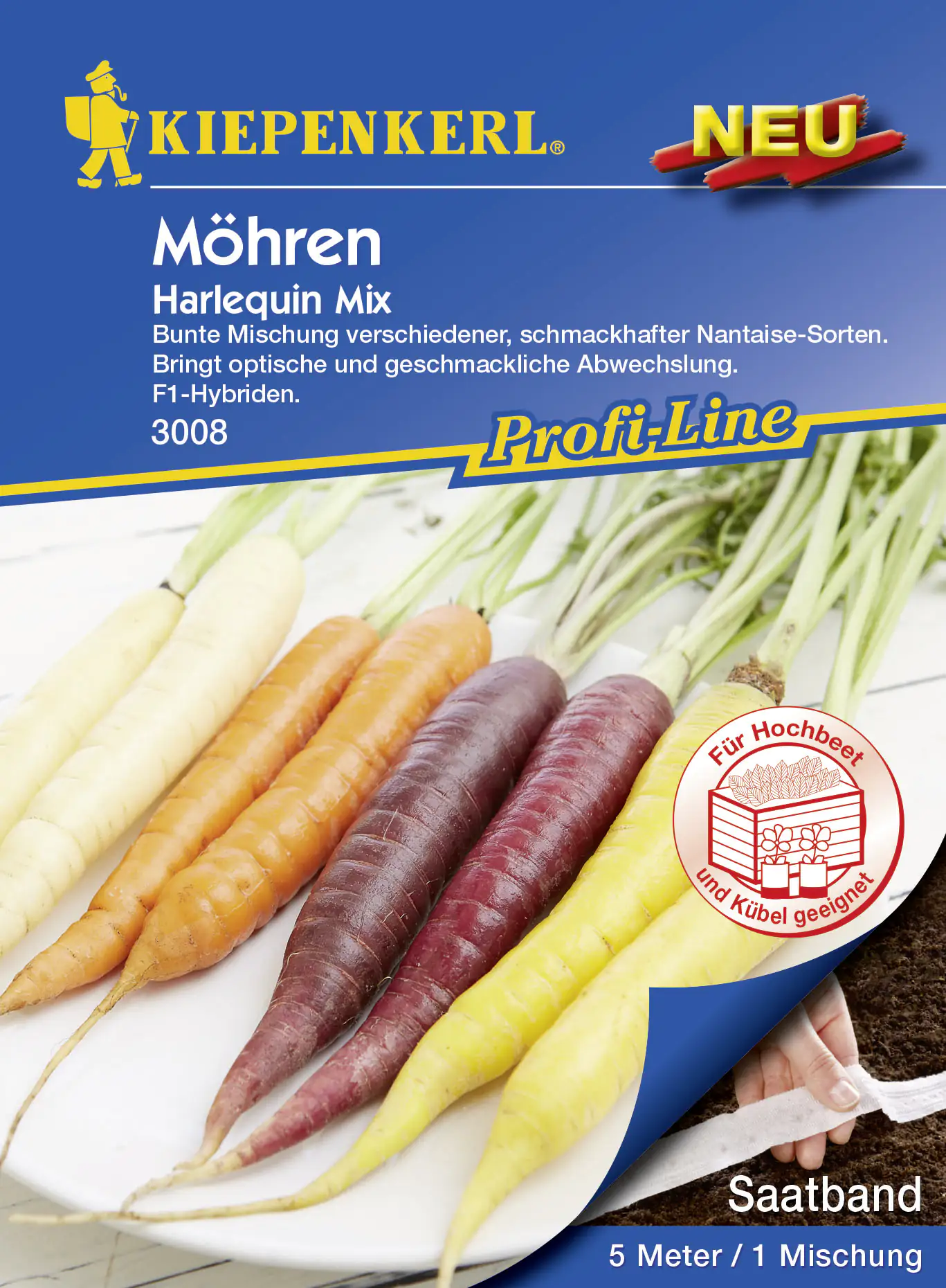 Kiepenkerl Möhre Harlequin Mix F1 Saatband 5 lfd. Meter