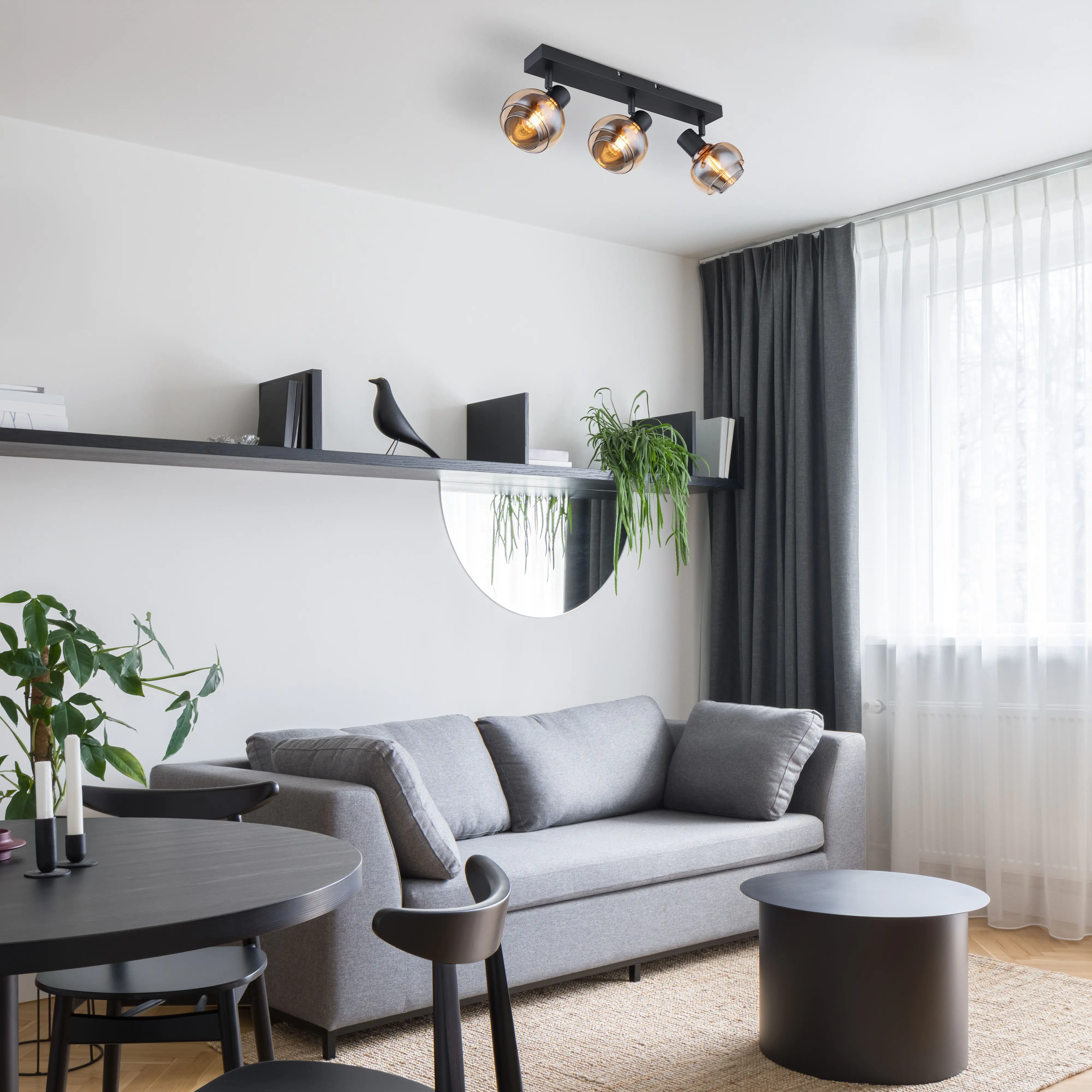 Globo 3er Spot Tokki schwarz matt 41 x 41 x 13,5 cm E14 Globo 3er Spot Tokki schwarz matt 41 x 41 x 13,5 cm E14