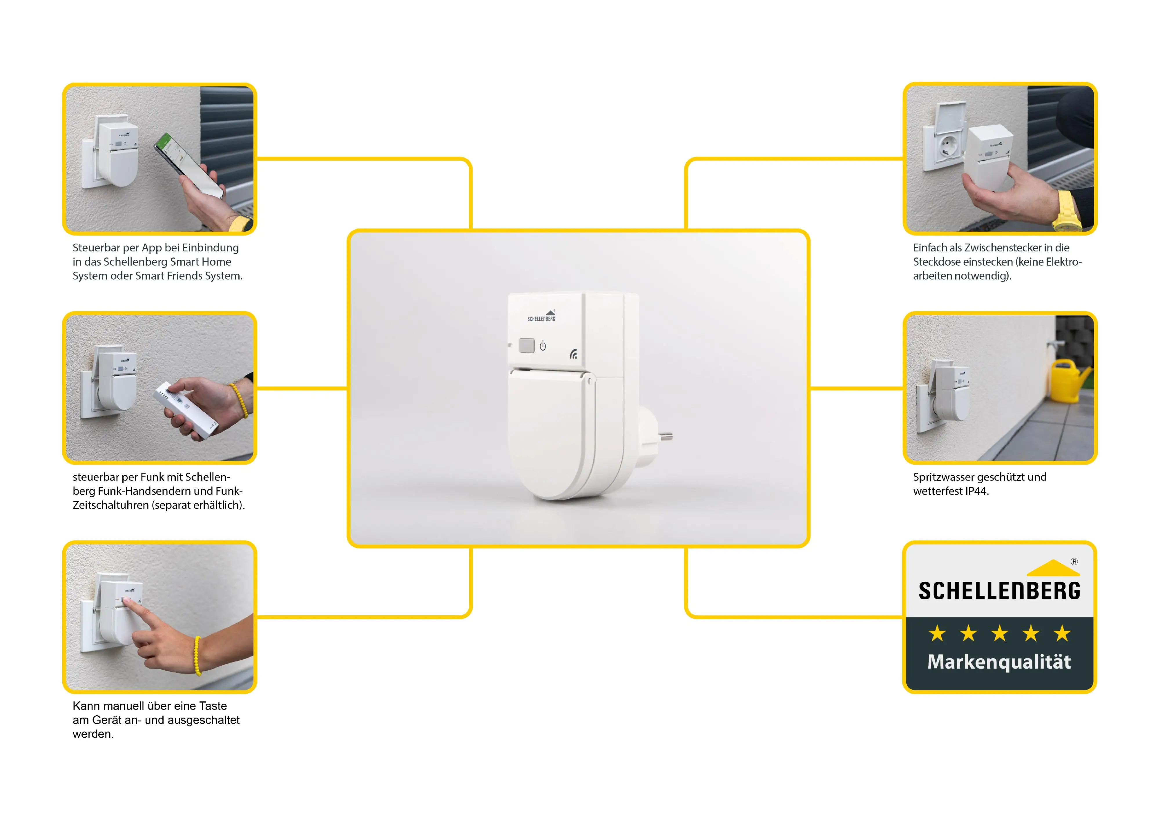 Schellenberg Funk-Steckdose außen weiß Schellenberg Funk-Steckdose außen weiß
