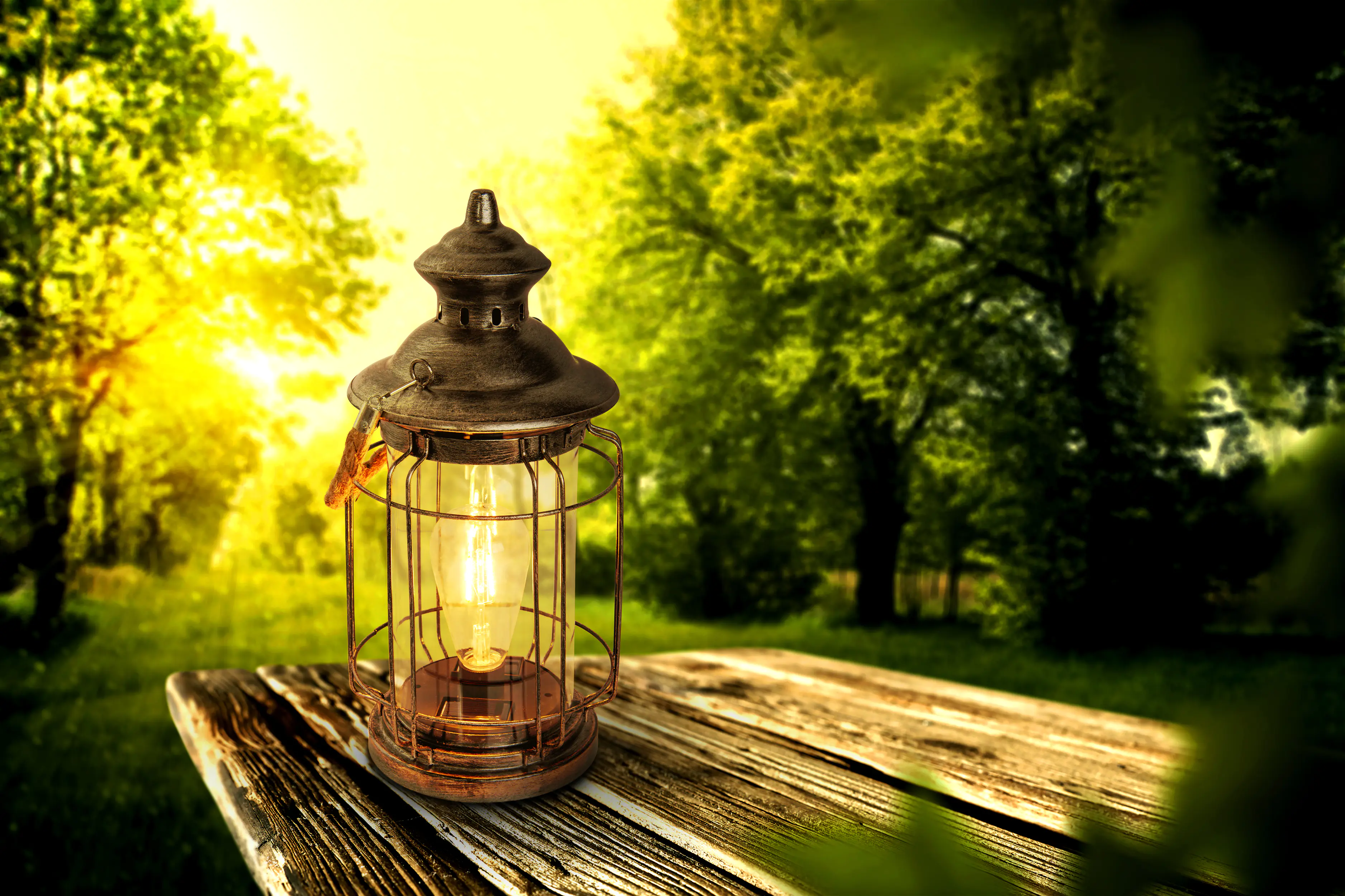 Light & More LED Solarleuchte kupfer 36 x 17 x 17 cm 