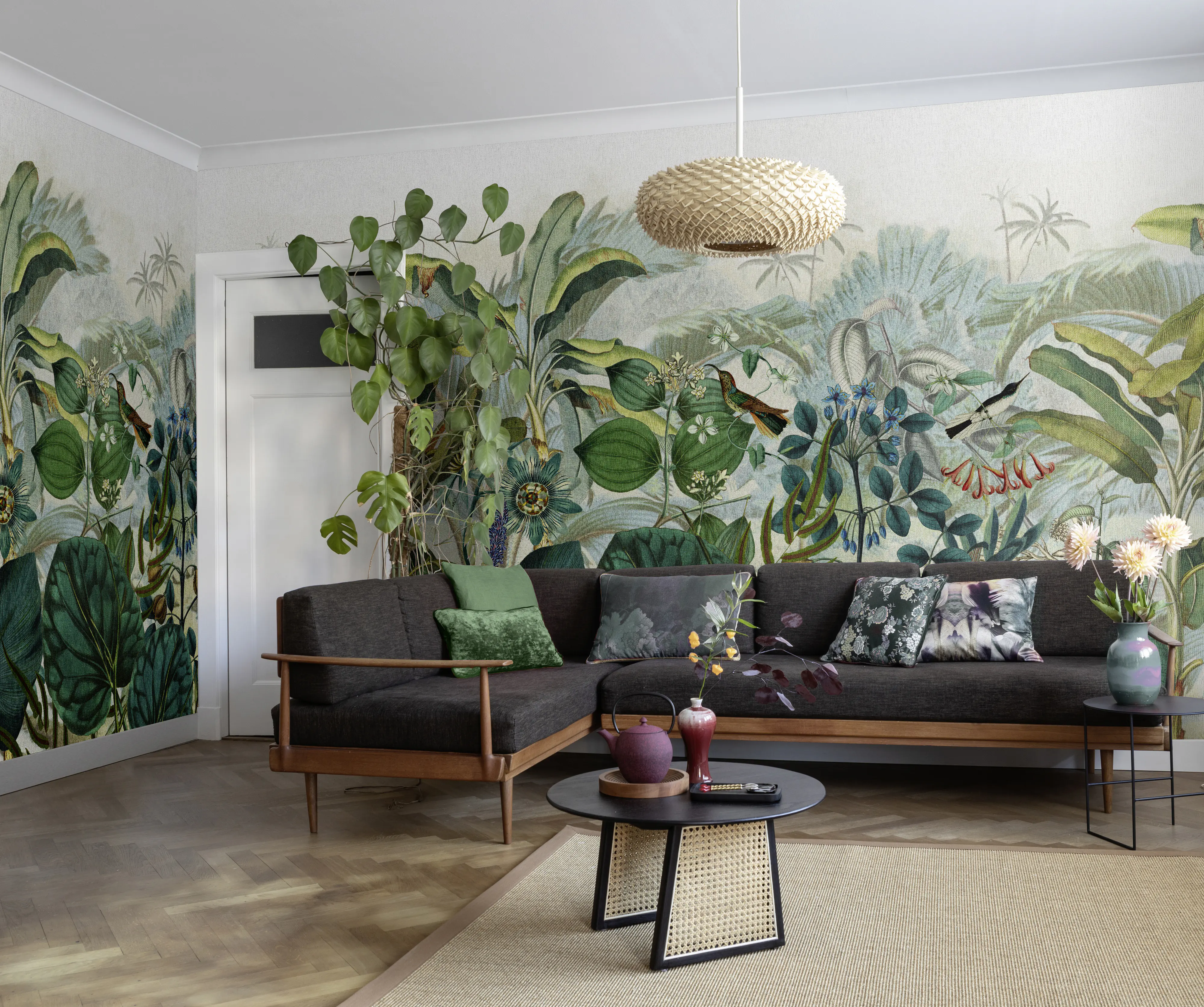 Rasch Vlies Fototapete 543650 Blau-Petrol hell Muster & Motive 2,65 m x 2,65 m