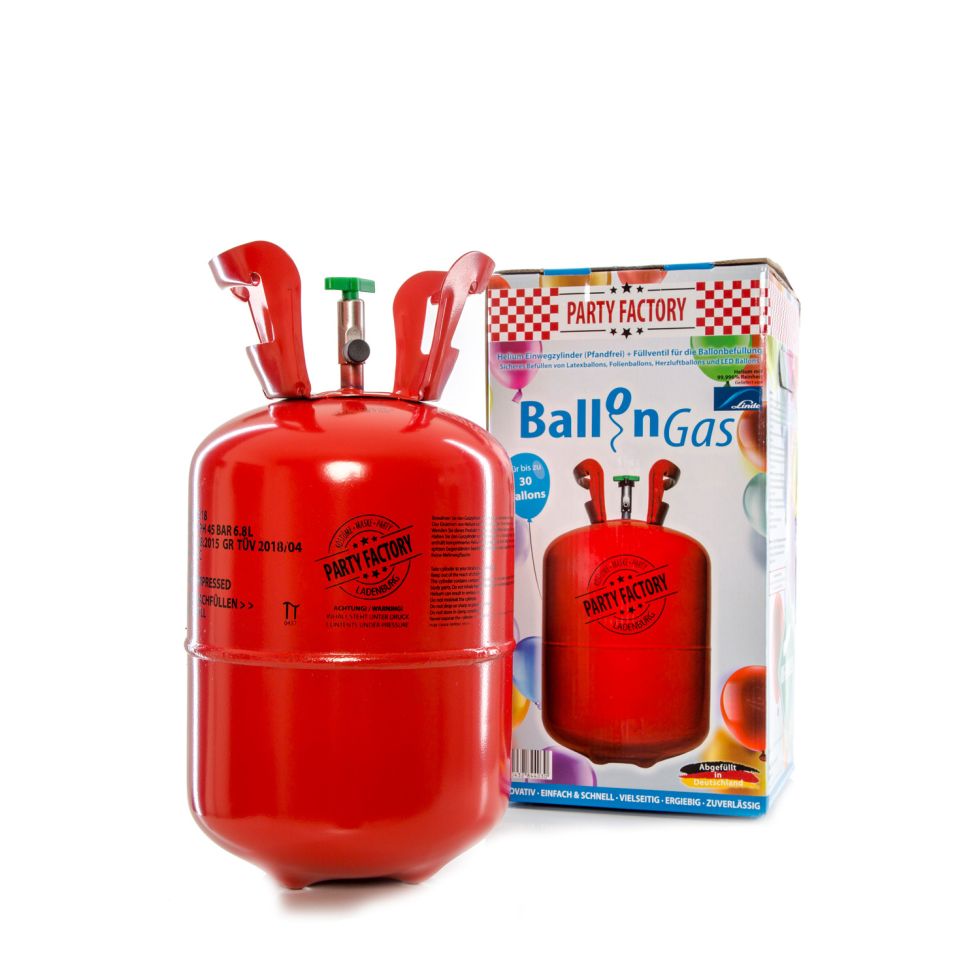 Party Factory Ballongas Helium für ca. 30 Luftballons