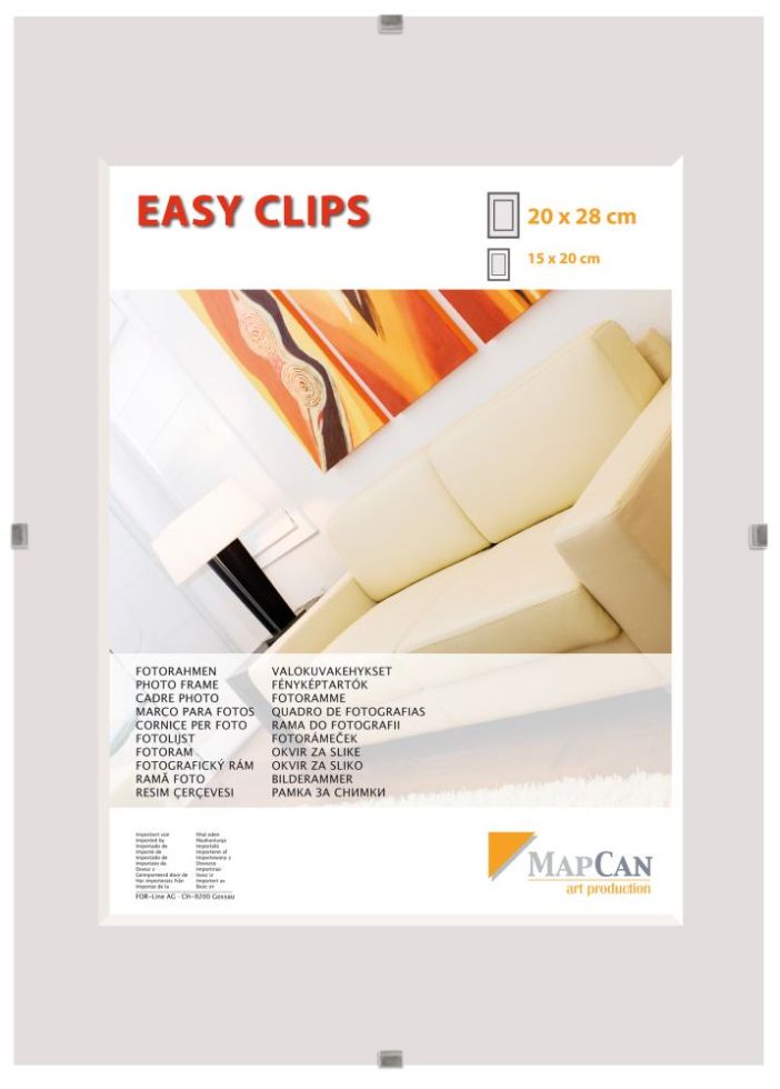 Cliprahmen Easyclips Normalglas 20 x 28 cm
