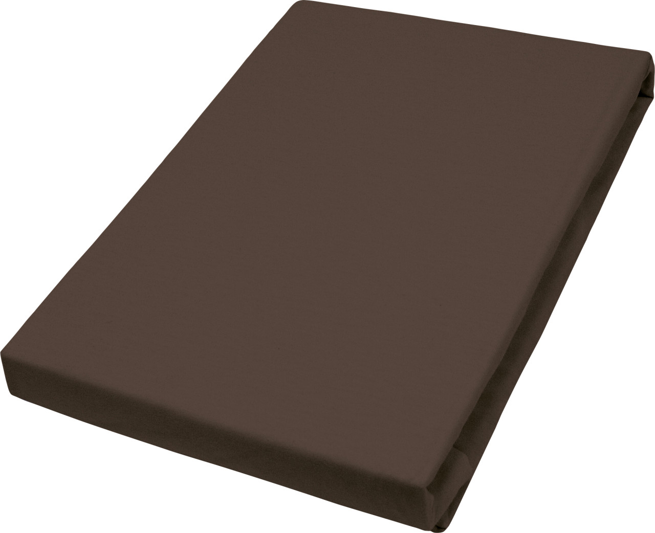 Vario Jersey-Spannbetttuch dunkelbraun, 150 x 200 cm