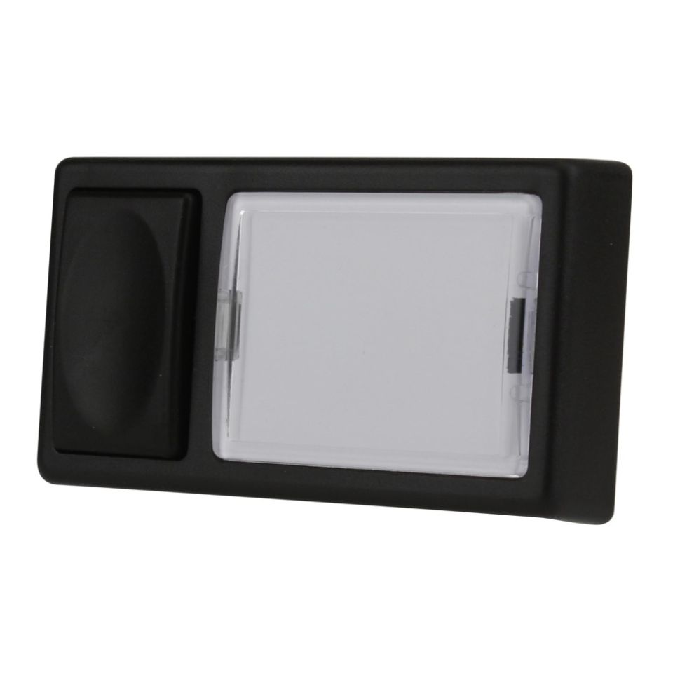 Aufputz Klingel-Taster 1 fach eckig, mit Namensschild, brozeguss