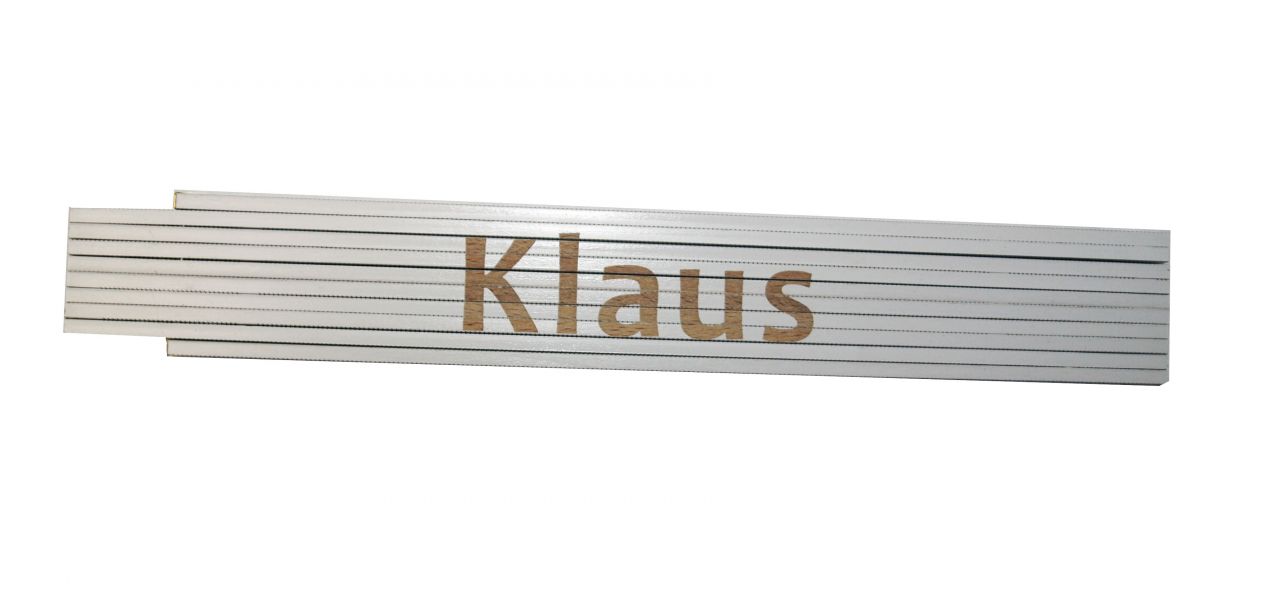 Zollstock Klaus 2 m weiß