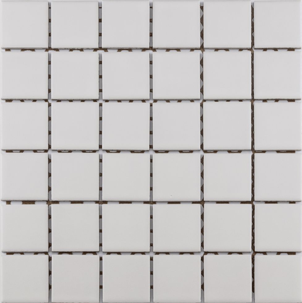 Mosaikfliese Uni 30 x 30 cm weiß Steinmaß: ca. 4,7 x 4,7 cm