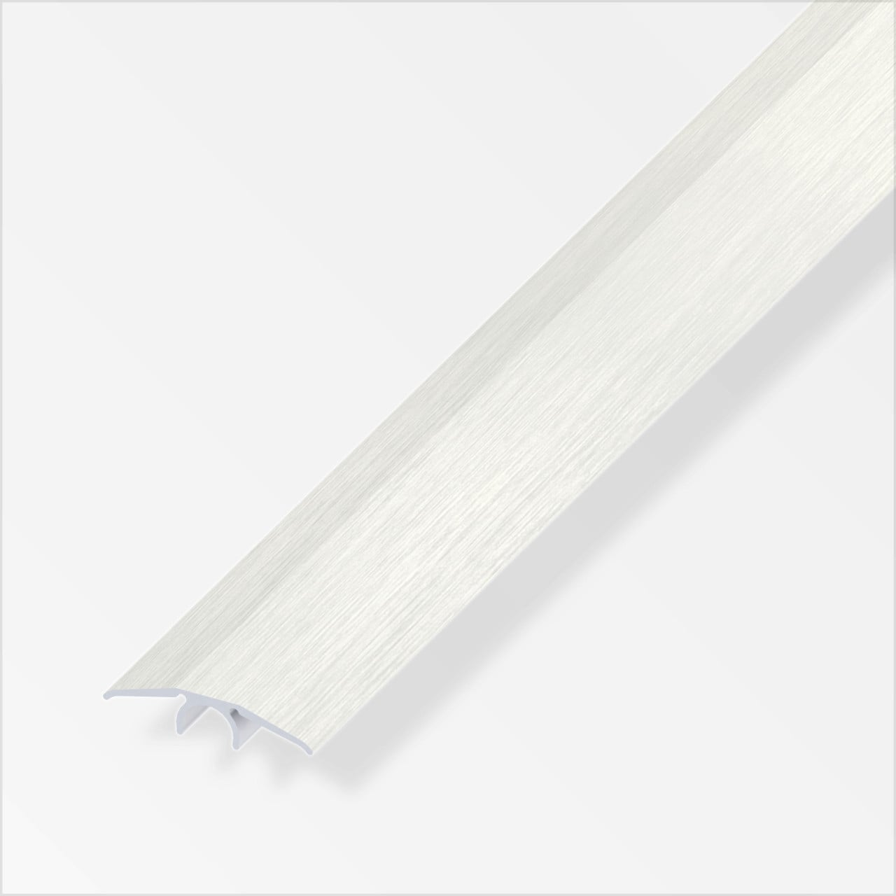 alfer Übergangs-Profil 2 m, 33 mm Alu eloxiert gebürstet Edelstahl Optik