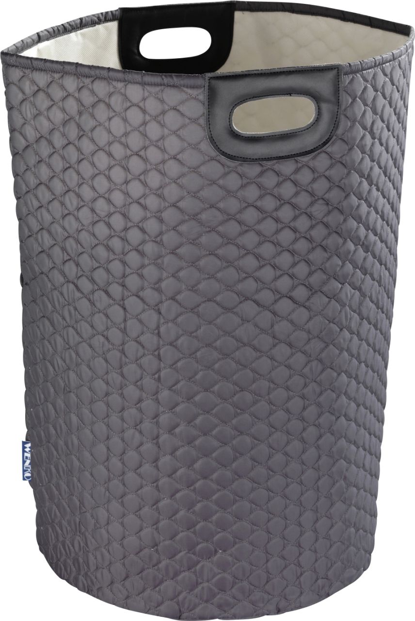 Wenko Wäschesammler Wabo 75L grau 40 x 40 x 60cm (L x B x H)