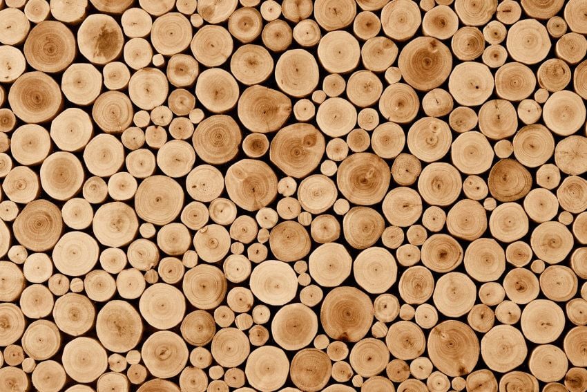 papermoon Vlies- Fototapete Digitaldruck 350 x 260 cm Round Teak Wood