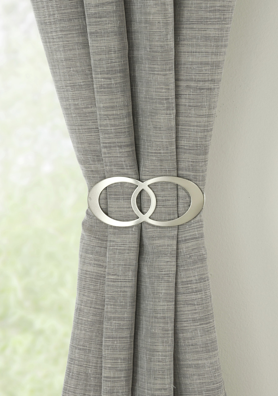 Gardinia Raffspange Infinity edelstahloptik 13,5 cm x 5,5 cm