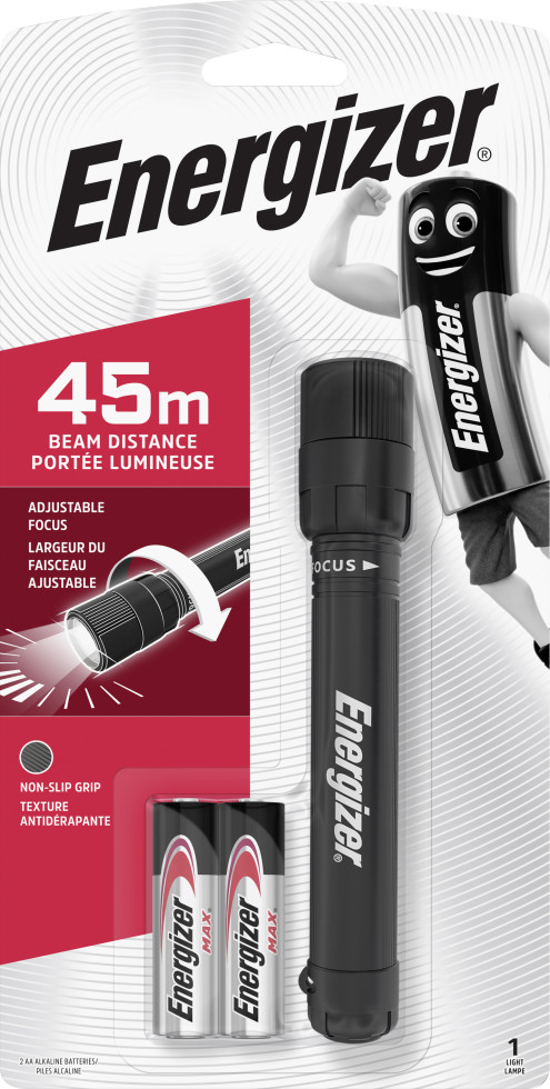 Energizer Taschenlampe X-Focus LED inkl. 2 x AA, 37 Lumen 53m Reichweite