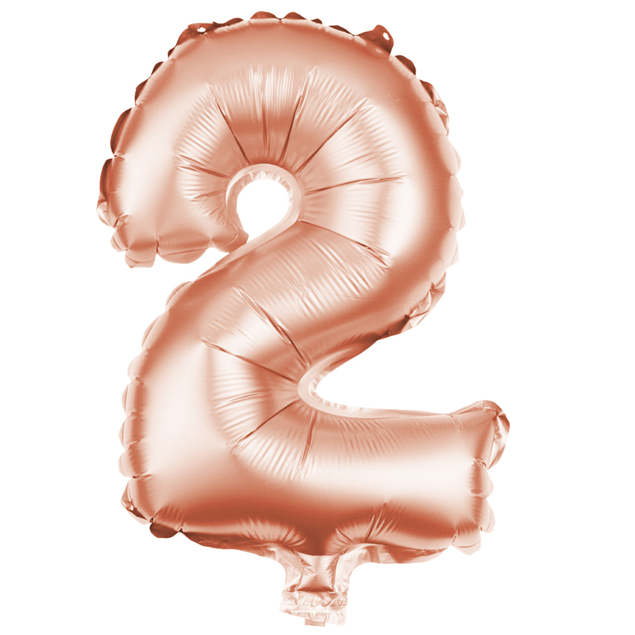 Folienballon Zahl 2 rosegold 100 cm