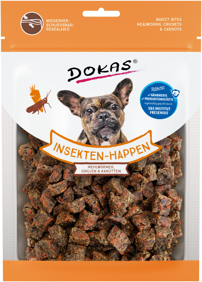 Dokas Insekten-Happen Mehlwürmer Grillen Karotte 100 g