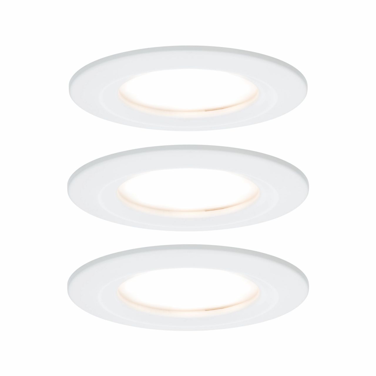 Paulmann LED Einbauleuchte Nova Coin 3er Set weiß 7,8 cm starr warmweiß