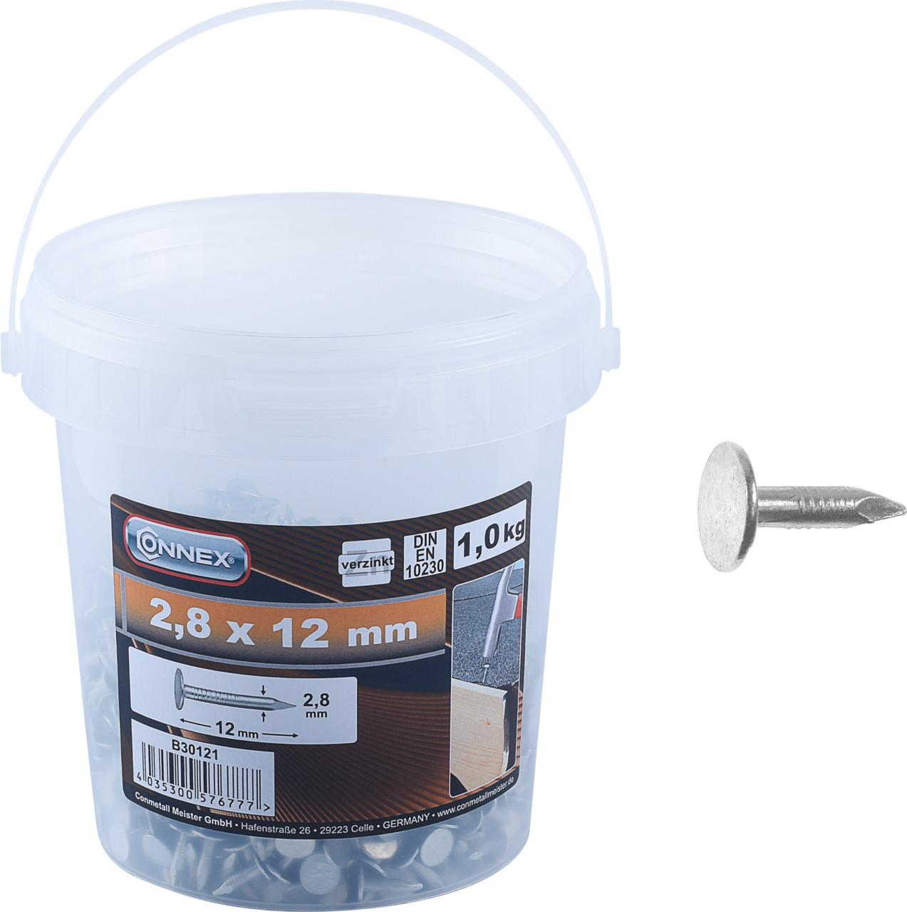 Connex Dachpappstifte 2,8 x 12 mm