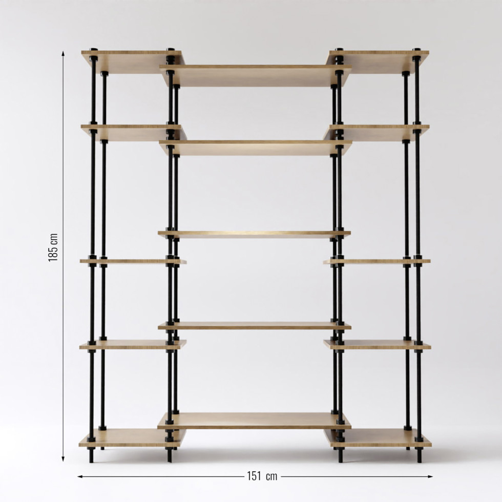 Ar Shelving Standregal-Set Deco Nebraska 185 x 151 cm 600 kg