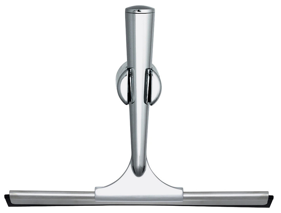 tesa Duschabzieher Edelstahl Spaa zum Kleben inkl. Halterung 24 cm