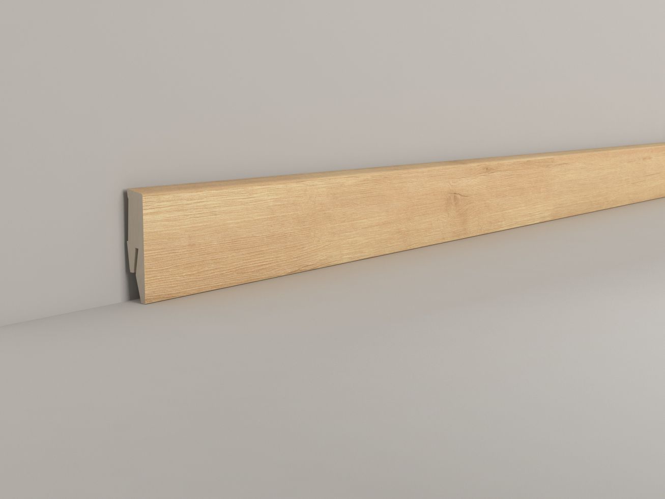 Classen Clip-Fußleiste 240 cm 58 x 19 mm Reclaimed Oak Sand
