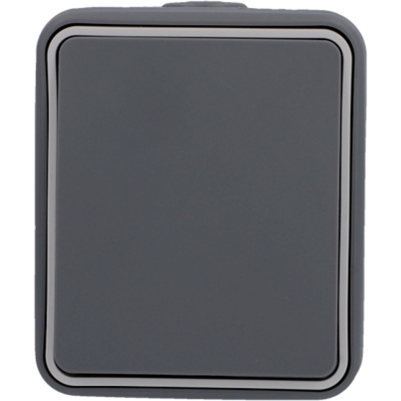 Unitec Kreuzschalter Feuchtraum Mini, dunkelgrau, Aufputz