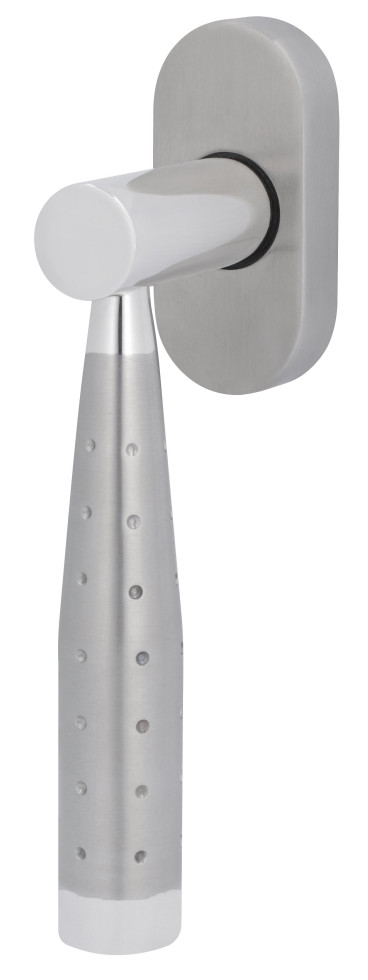 Südmetall Fenstergriff Solid 5 Edelstahl poliert/satiniert 35-40 mm silber