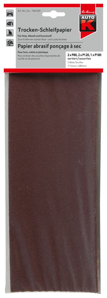 Auto-K Trocken-Schleifpapier Set 11,5 x 28