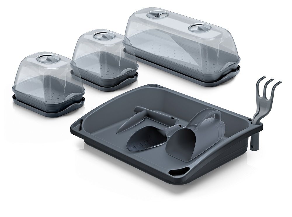Prosperplast Mini-Gewächshaus-Set Respana 57,6 x 46 x 19 cm