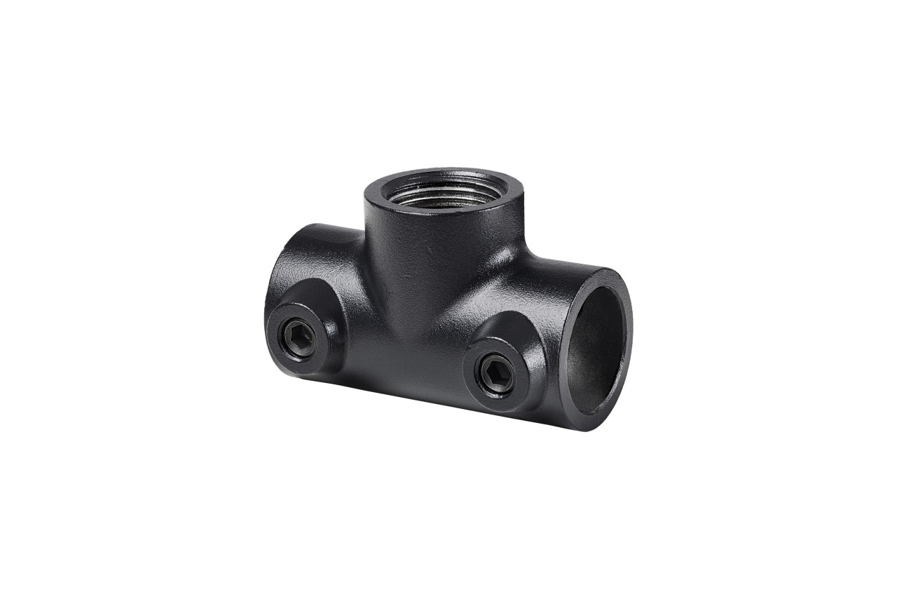 Dolle T-Verbinder für Pipe-Regalsystem 20 mm (3/4) verschiebbar schwarz matt