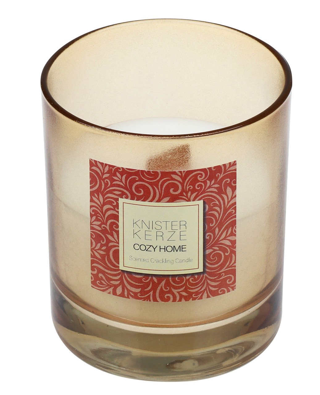 Steinhart Knisterkerze mit Duft Cozy Home Ø 8 x 9,2 cm im Glas sand