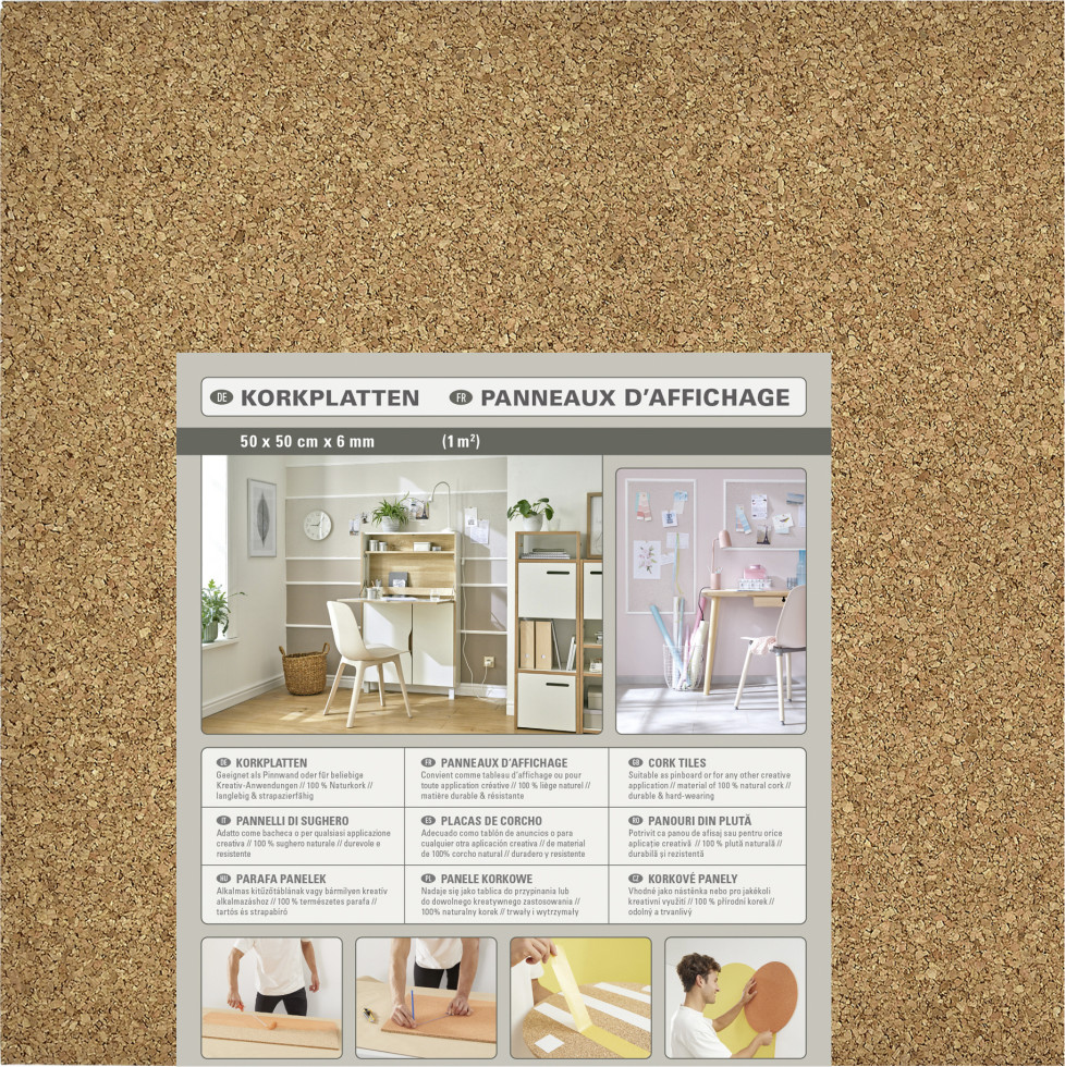 Decosa Korkplatten 50 x 50 cm 4 Stück