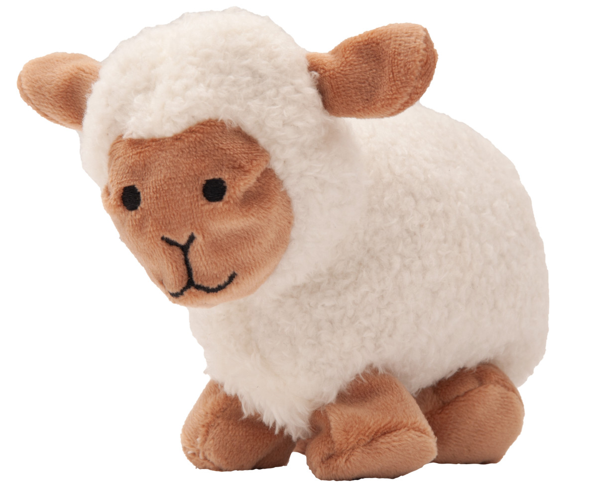 Aumüller Katzenspielzeug Kissen Schäfchen Sally mit Baldrian 14 cm creme