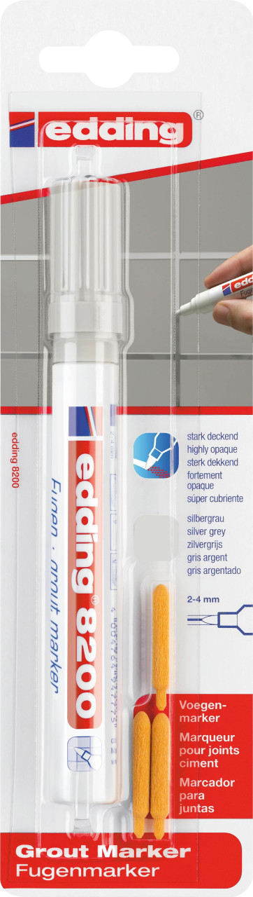 edding 8200 Fugenmarker silbergrau 2 - 4 mm