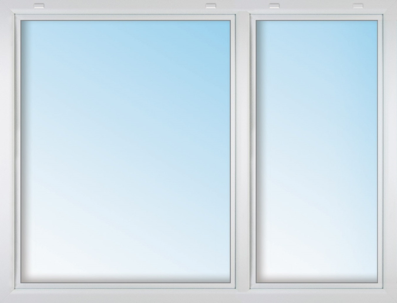 Meeth Kunststofffenster 140 x 140 cm 2-flg. Dreh-Kipp/Dreh-Kipp rechts weiß