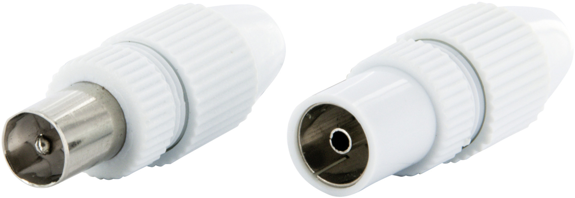 Schwaiger Koaxial Set KST3032 532 quickFIX weiß, 1x Koax Stecker + 1x Koax Buchse