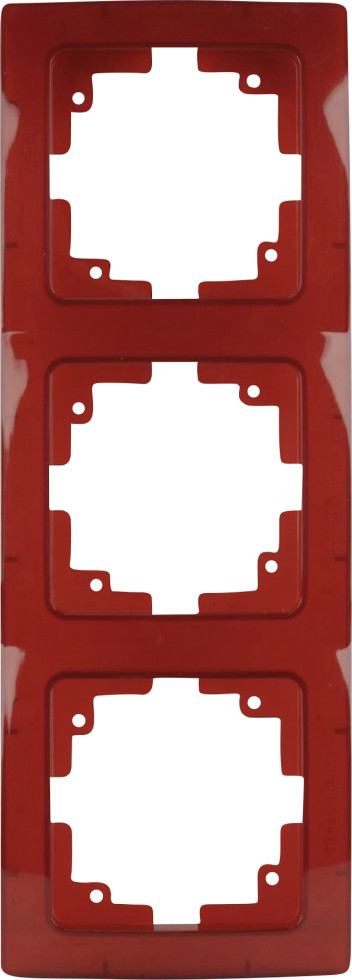 Unitec Abdeckrahmen Monaco 3-fach rot