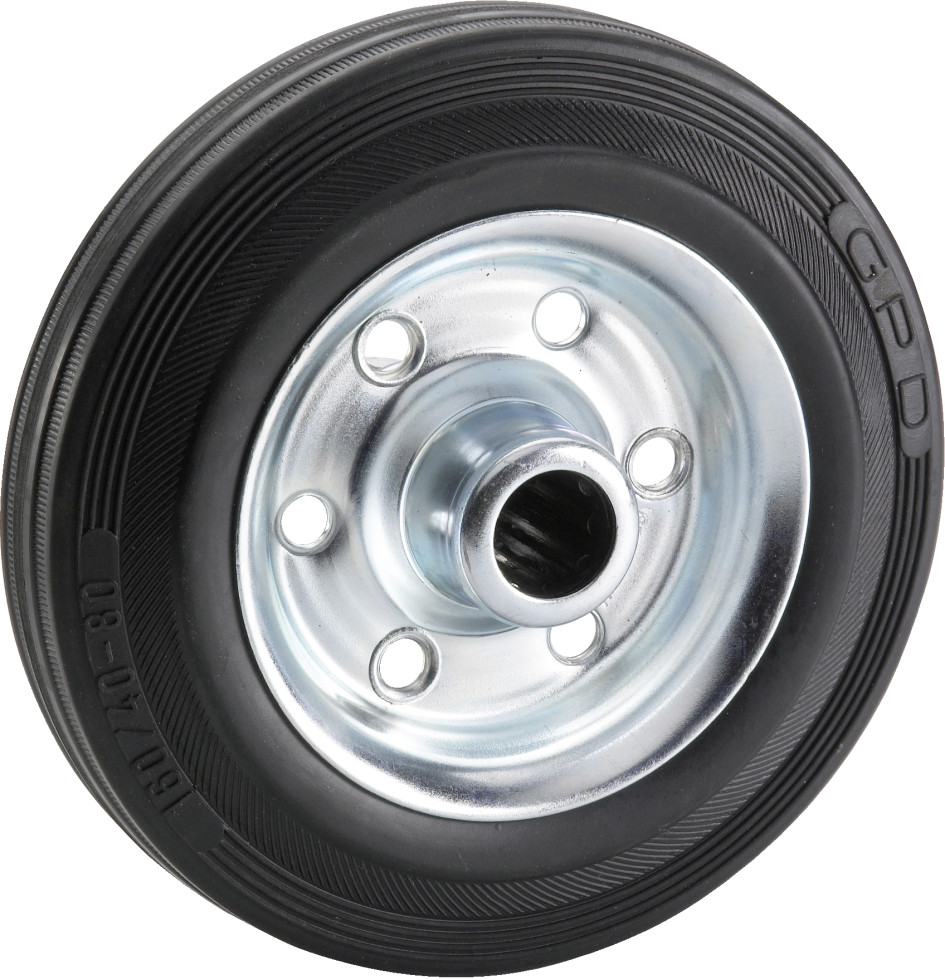 Dörner & Helmer Transportgeräterollen Vollgummi Rad 160 x 40 mm Traglast 150 kg