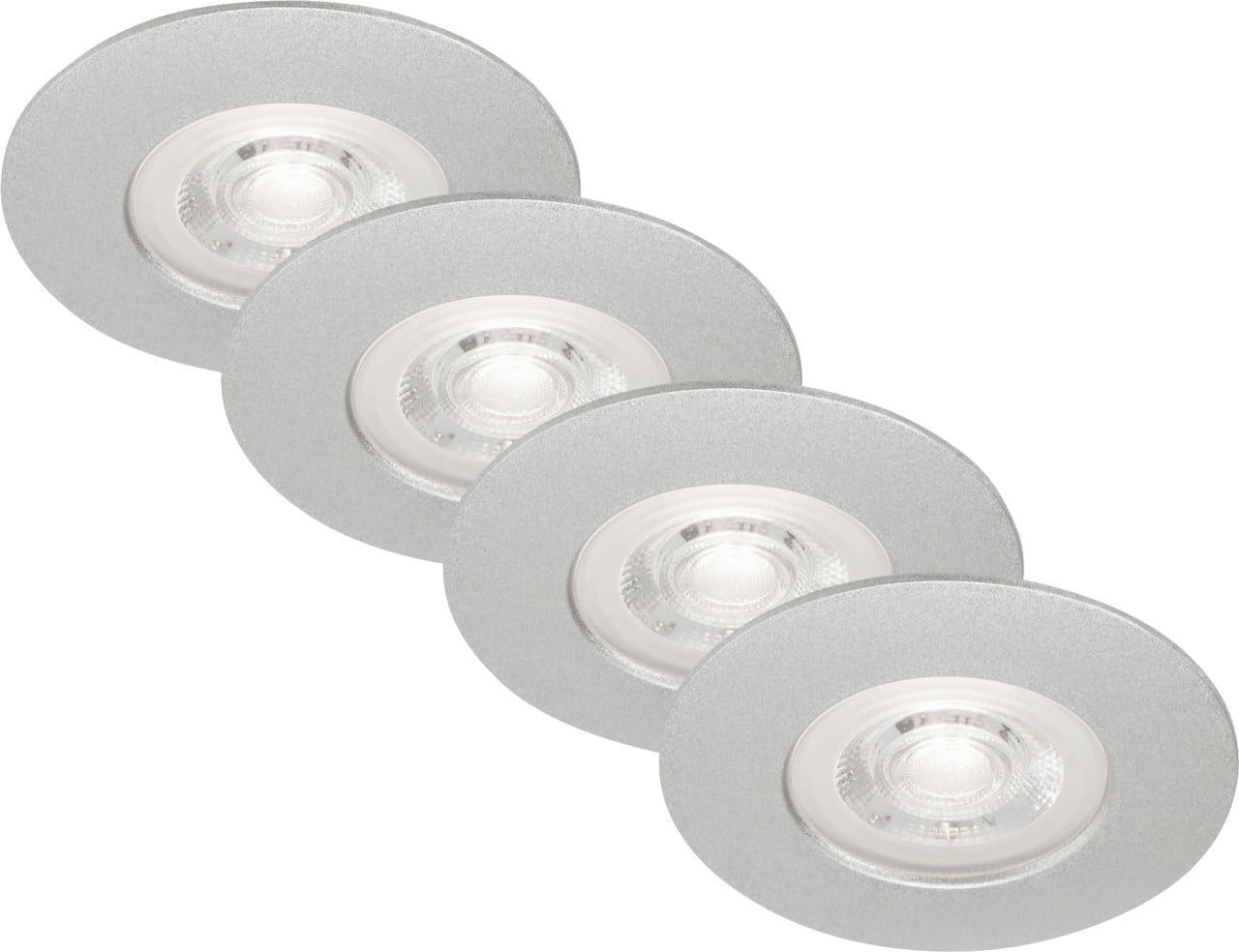 Briloner LED-Einbauleuchten Kulana 4er Set Mini 4,9W 480lm chrom-matt