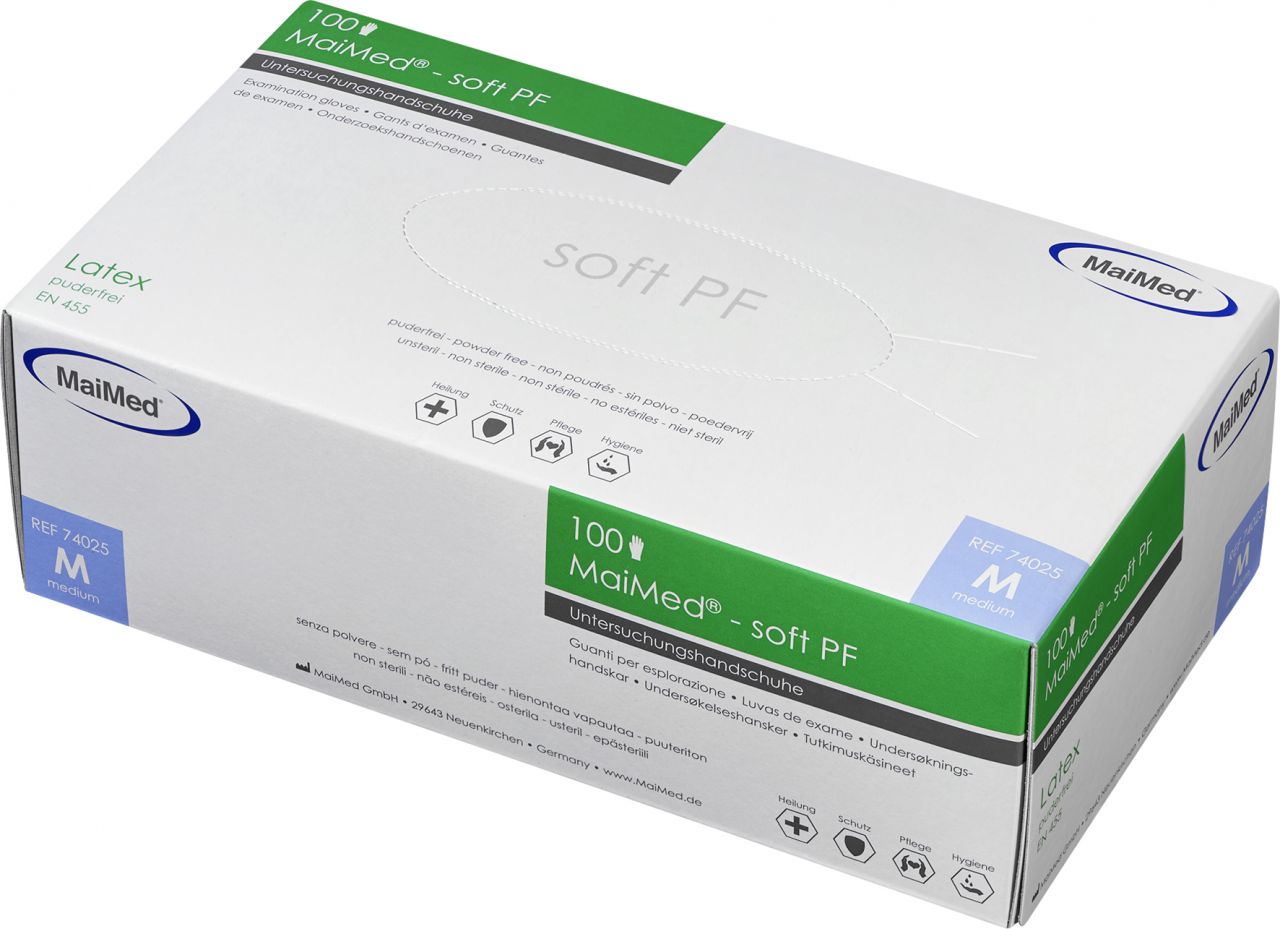 MaiMed Einmalhandschuhe med-soft Latex Größe M