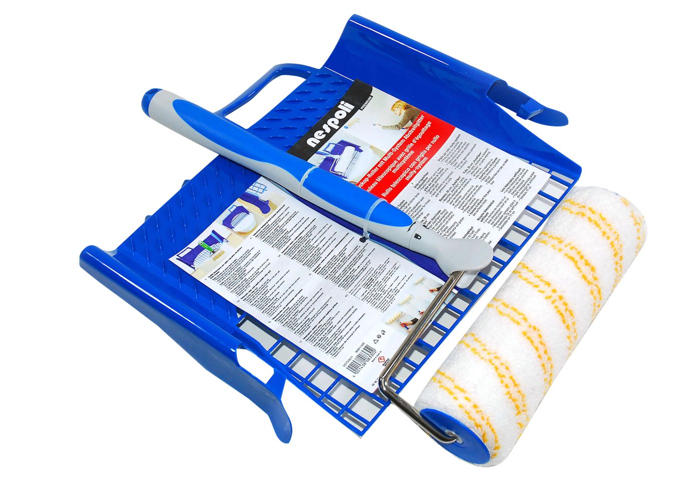 Nespoli Teleskop-Farbroller-Set Soft-Touch 25 cm, 3-teilig