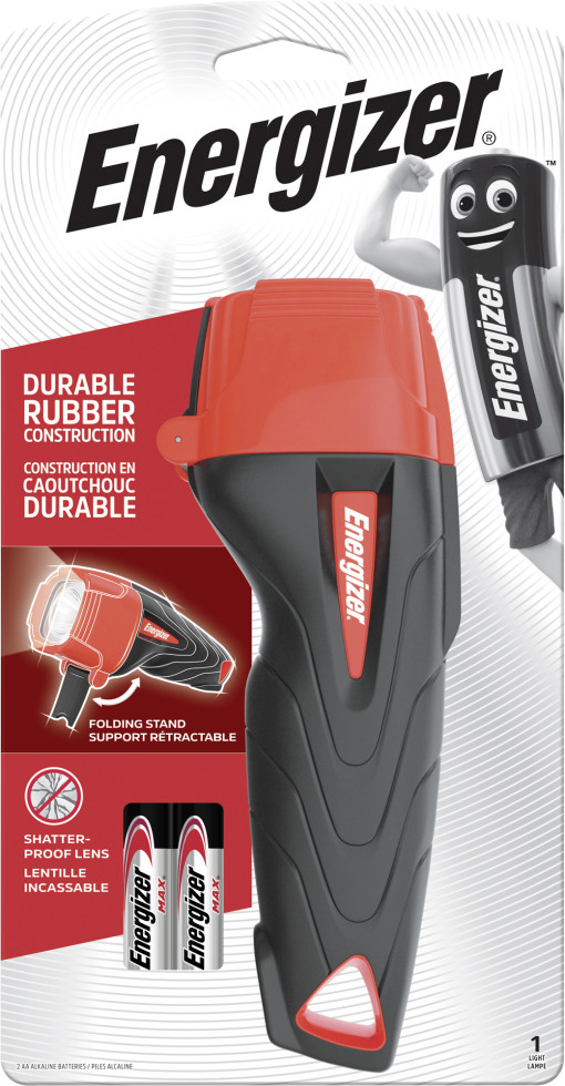 Energizer Taschenlampe Impact Rubber inkl. 2 Micro (AAA) Batterien