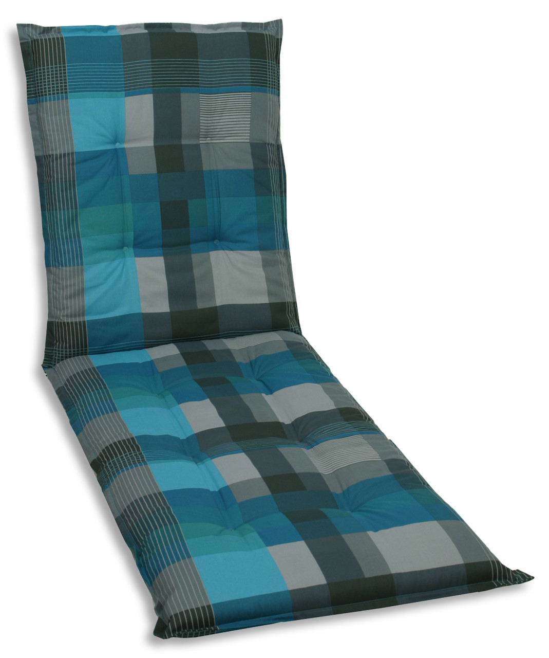 GO-DE Rollliegen-Auflage 190 x 60 x 7 cm, blau kariert