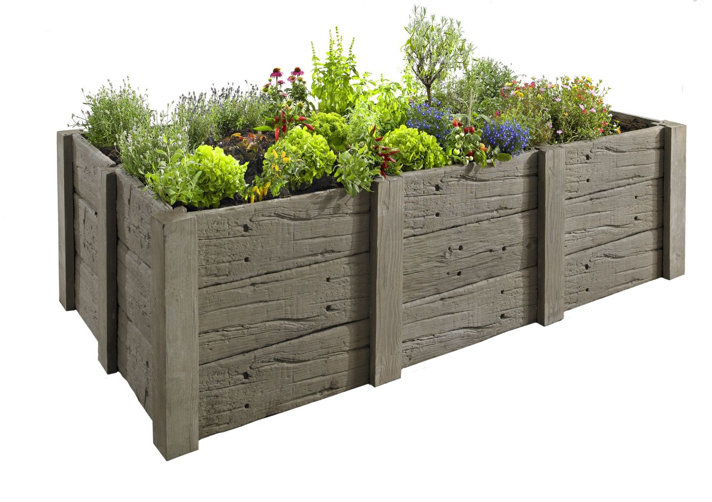 Kann Hochbeet-Set 1 Antik 220 x 150 x 75 cm braun