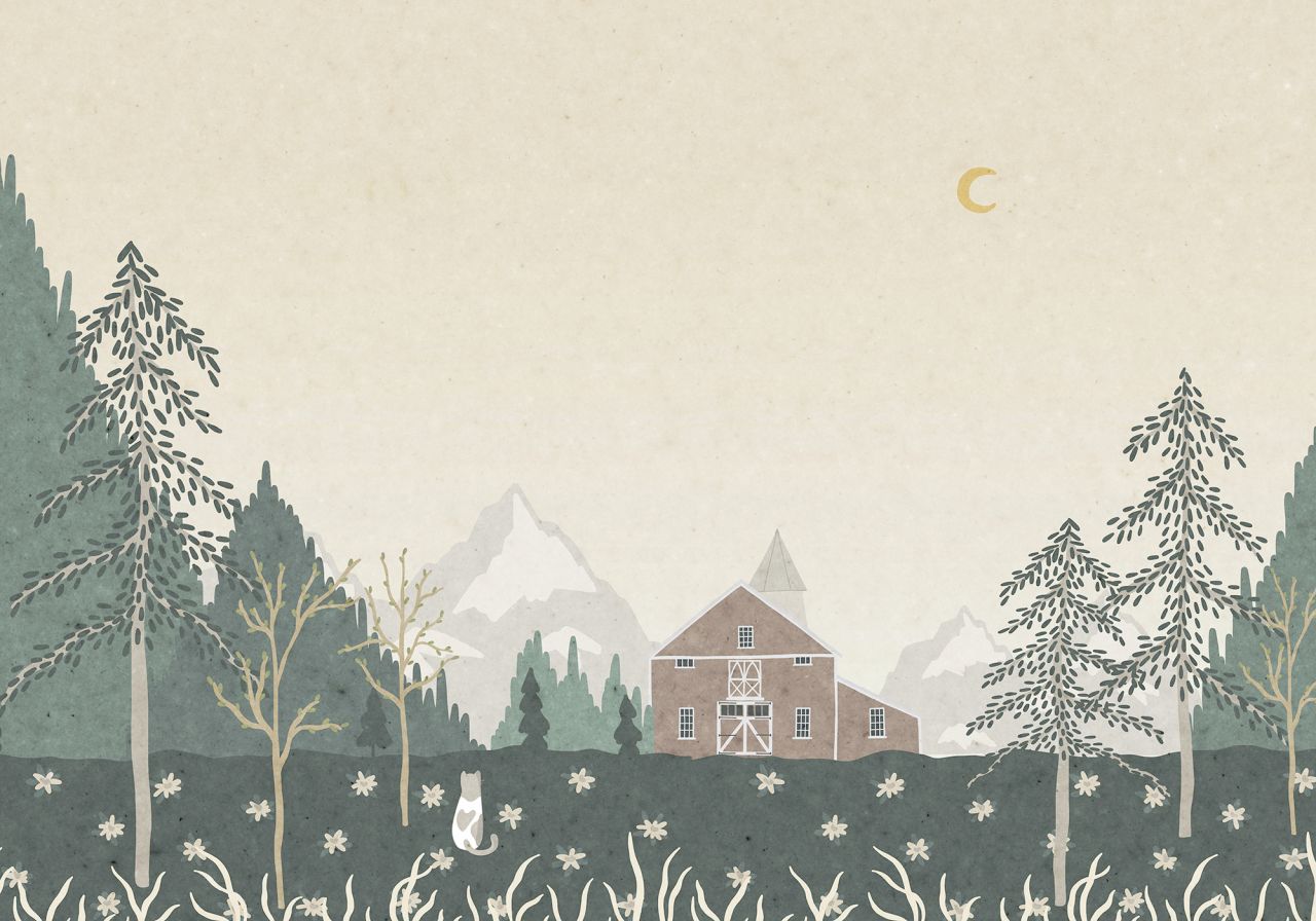 Komar Vlies Fototapete Little Farm 400 x 280 cm